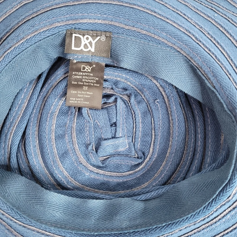 D&Y Blue Wide Brim Sun Hat